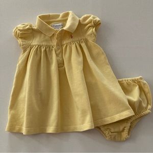 Ralph Lauren 6 Months Baby Girl Yellow Dress Spring Summer